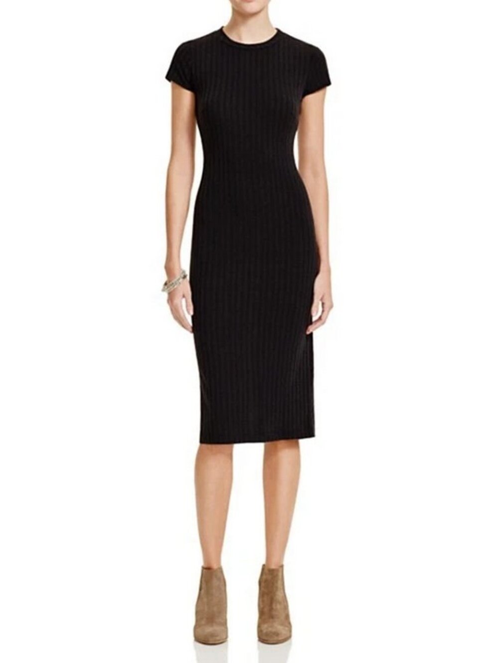 FREE PEOPLE Dress Women's Medium Sexy Bodycon Heatwave Midi Black Cut Out Back - Picture 1 of 10
